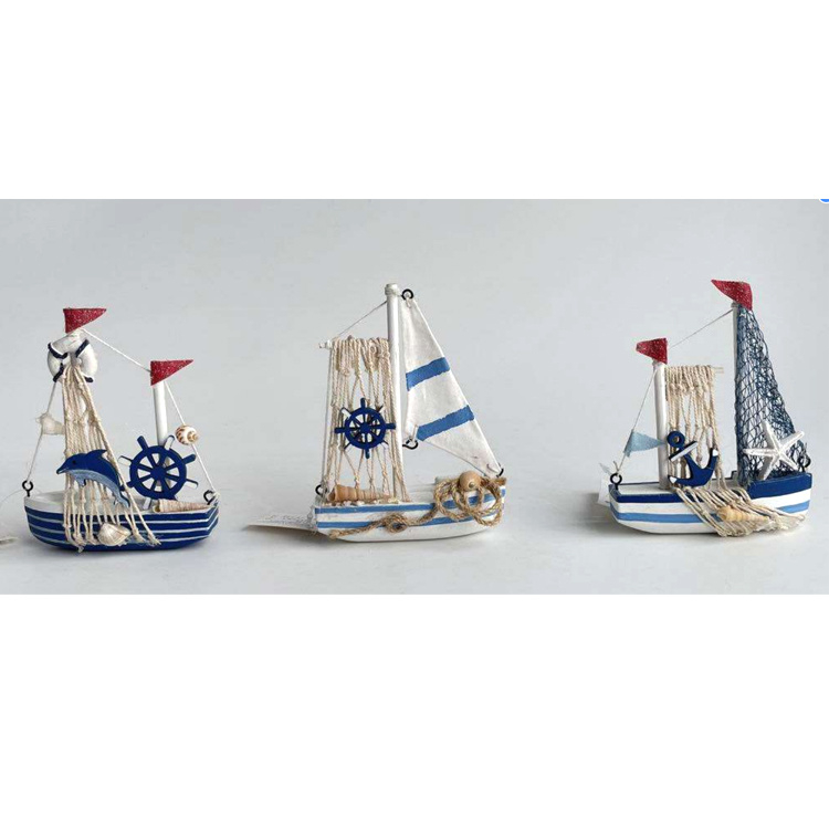 Wholesale Home Decor Wood Craft Tourist Souvenir Wooden Sailor Boat Model