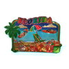 Custom Tourist Souvenir Beach MDF Epoxy Fridge Magnets Foil Wooden Magnet