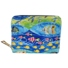 Wholesale Custom Print PU Leather Long Wallet Beach Turtle Flower Hawaiian Purse