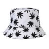 Custom Printed Fashion Fisherman Cap Jamaica Leaf Weed Bucket Hats