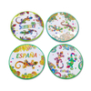 Factory Price Custom European Portugal Turkey Square Ceramic Lemon Coaster