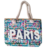 Custom Logo Canvas I Love Paris France Souvenirs Bag