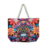 Custom Canvas Printing Women Mexico Souvenir Halloween Skull Beach Tote Bag