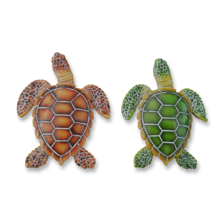 Custom Hand Painted Aruba Tourist Souvenir Resin Animal Magnet Turtle Flamingo Fridge Magnet