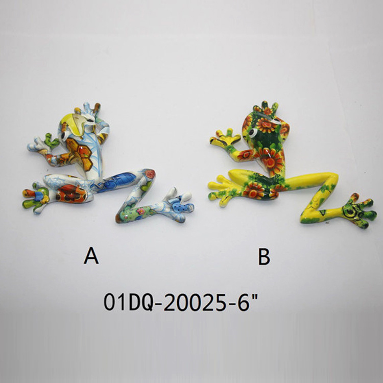 Modern Home Decor Graffiti Resin Frog Wall Hanging Sculpture