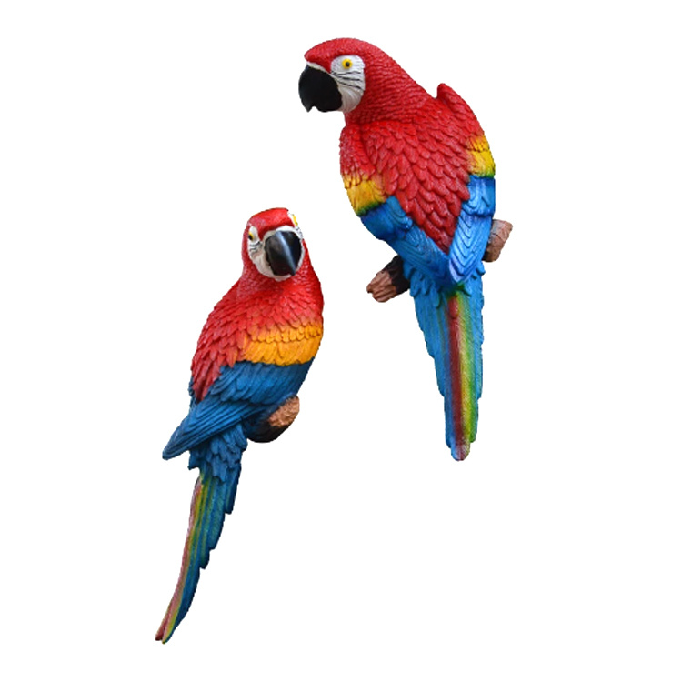 Home Garden Wall Decor Resin Parrot Statue