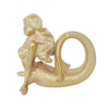 Quanzhou Factory Handmade Gold Resin Mermaid Statue for Home Decoration