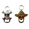 Wholesale Custom Tourist Souvenir Beer Bottle Opener Fridge Magnet Zinc Alloy Metal Skull Pirate Bottle Opener