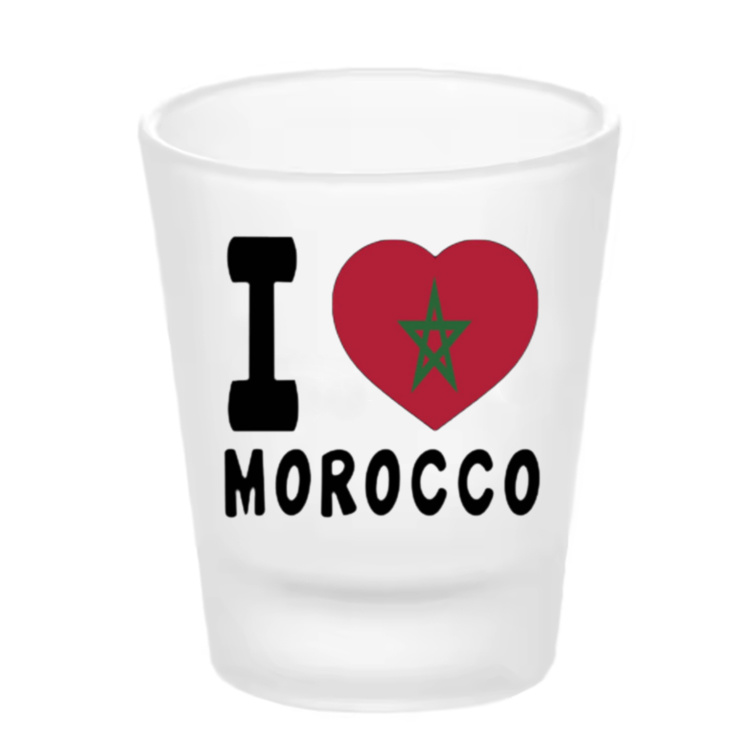 Custom Printed Logo Tequila Whiskey Tourist Morocco Souvenir Frosted Shot Glass