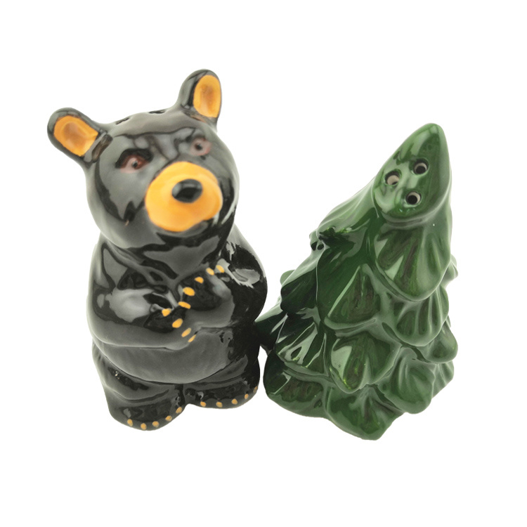 Table Decor Animal Shape Love Bear Ceramic Salt and Pepper Shaker