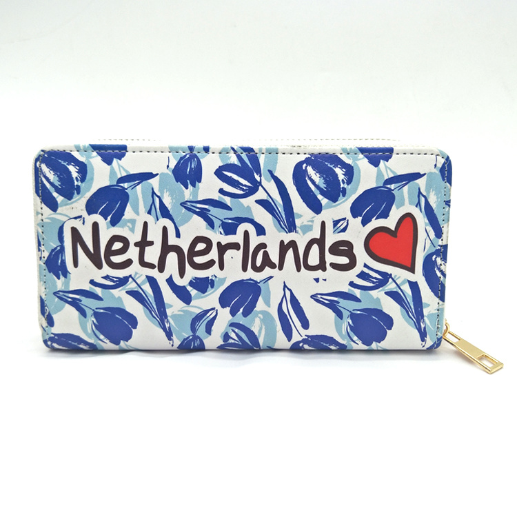 Custom Printed Leather Long Wallet Women Long Purse