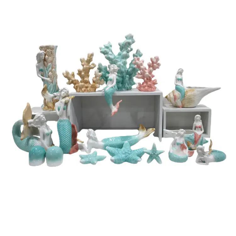 Mermaid Coral Beach Ocean Series Ceramic Home Decor