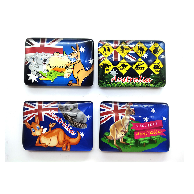 Custom Double Layer MDF Wood Epoxy Magnet Australia Souvenir Fridge Magnet