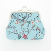 Custom Printed PU Leather Coin Pouch Floral Flower Design Small Clasp Coin Purse for Women