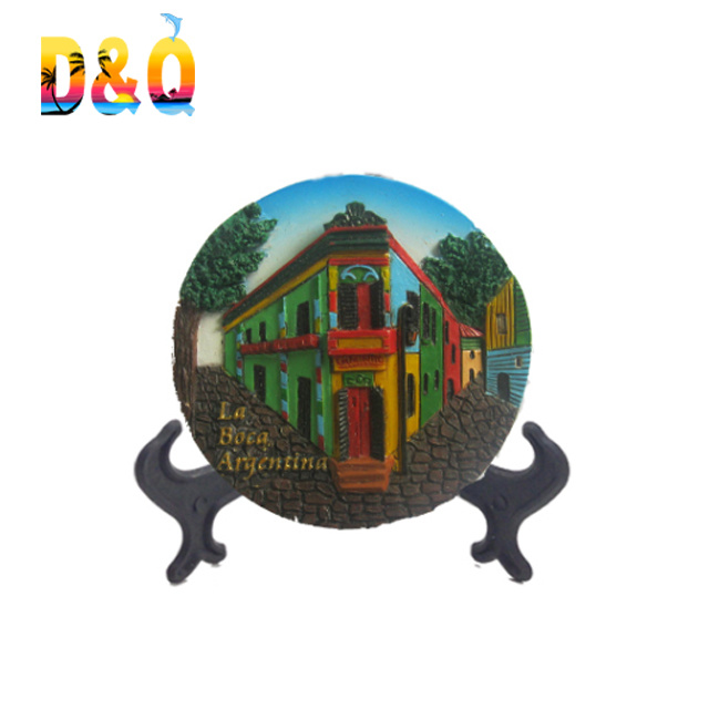 Custom Design Resin 3D Souvenir Landscape Plate