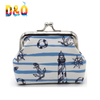 Factory Wholesale Custom Printing PU Leather Mini Purse for Women Nautical Style Wallet