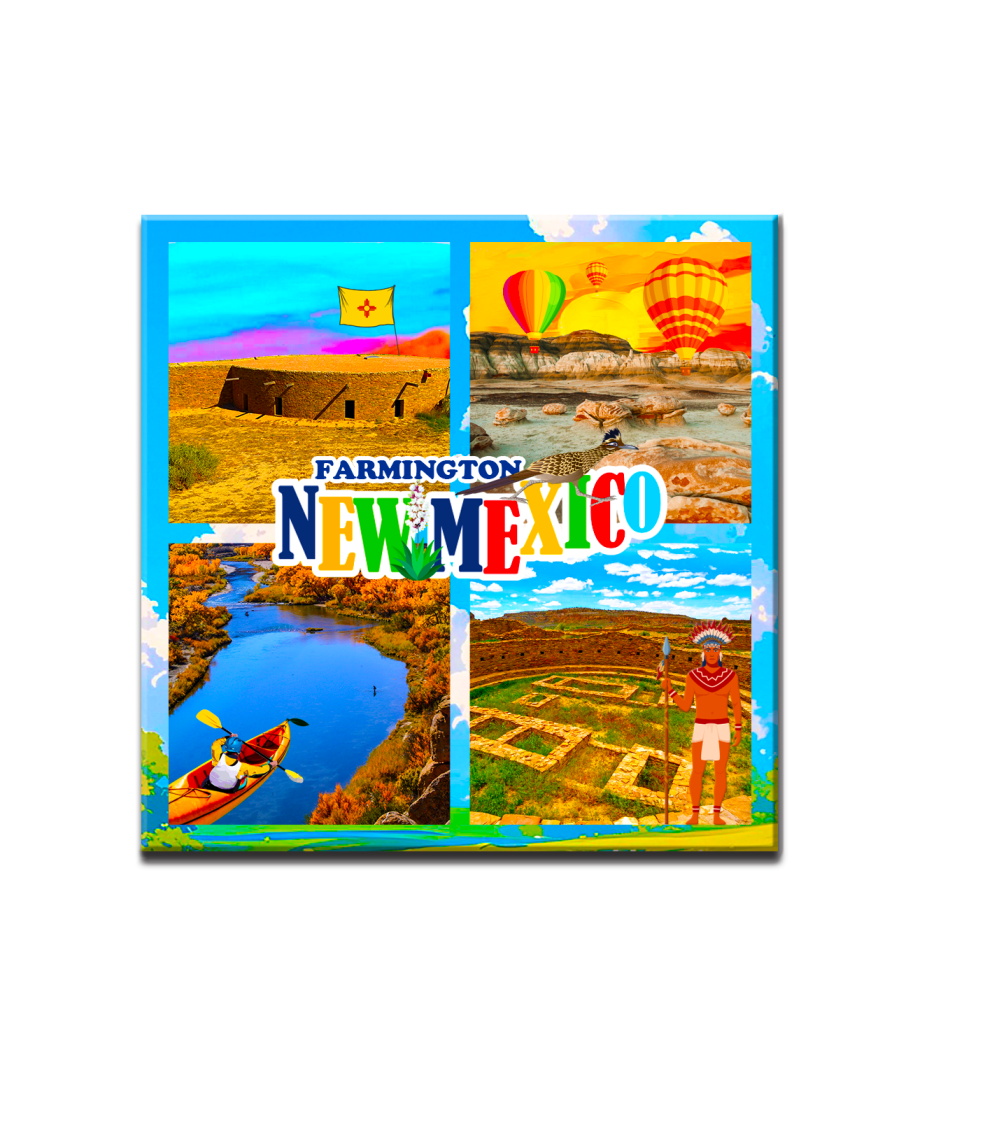 Factory Custom Logo MDF Wood Indian Shiprock USA New Mexico Souvenir Gifts Fridge Magnet