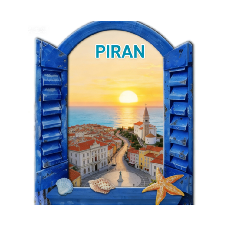 Custom Logo Resin Printed Nova Gorica Piran Slovenia Souvenir Fridge Magnet