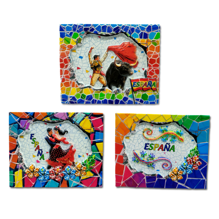 Factory Customized Resin Printed Madrid Espana Espana Flamenco Dancers Sevilla Souvenir Fridge Magnet