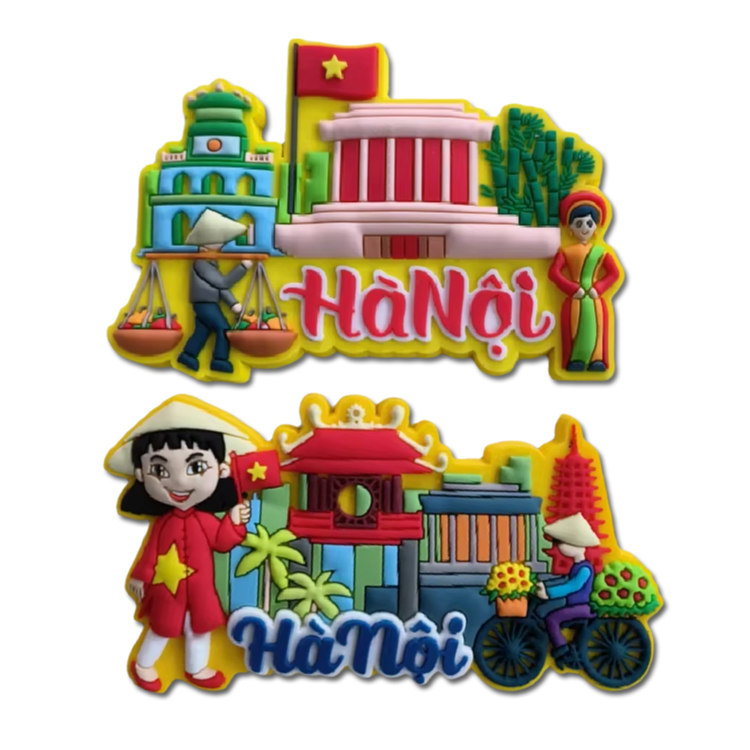 Custom Logo Soft PVC Da Nang Ho Chi Minh City Hanoi Vietnam Souvenir Fridge Magnet