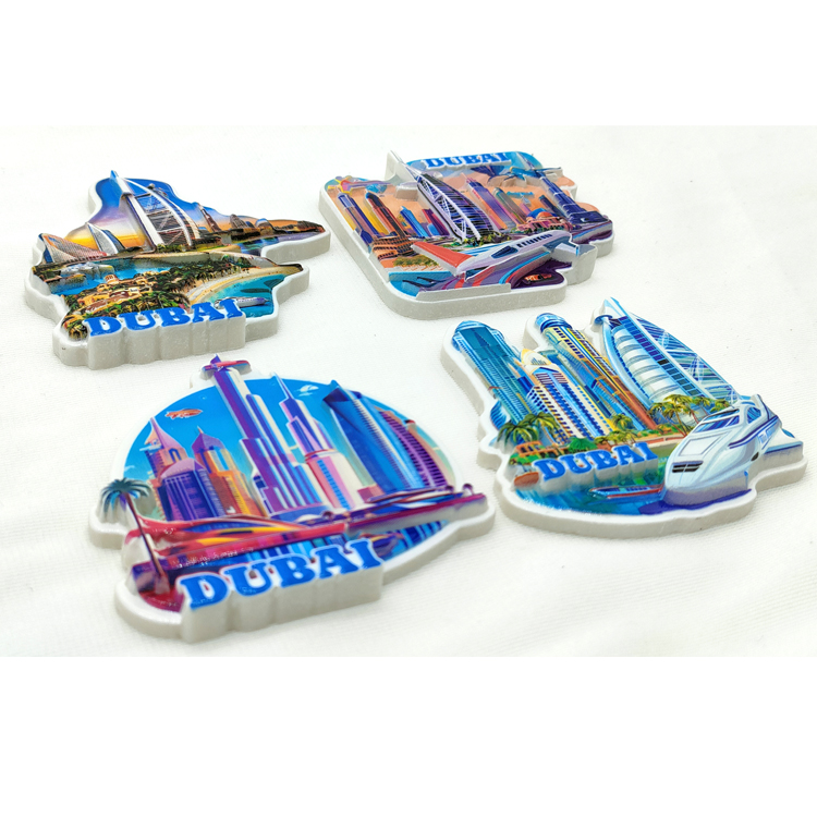  Custom Design Resin Saudi Refrigerator Magnets Dubai Souvenir Fridge Magnet