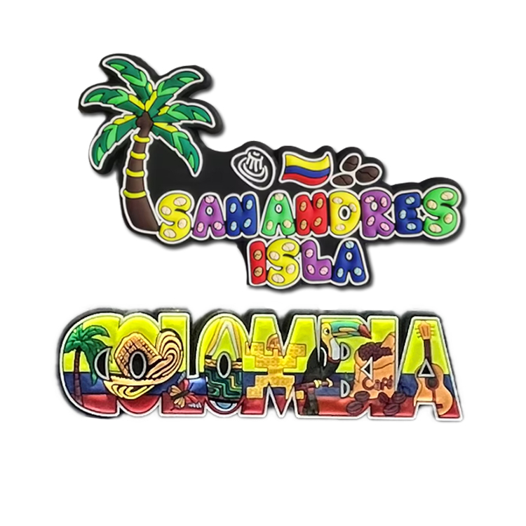 Factory Custom Logo Soft Pvc Rubber Fridge Magnet San Andreas Colombia Souvenir Fridge Magnet