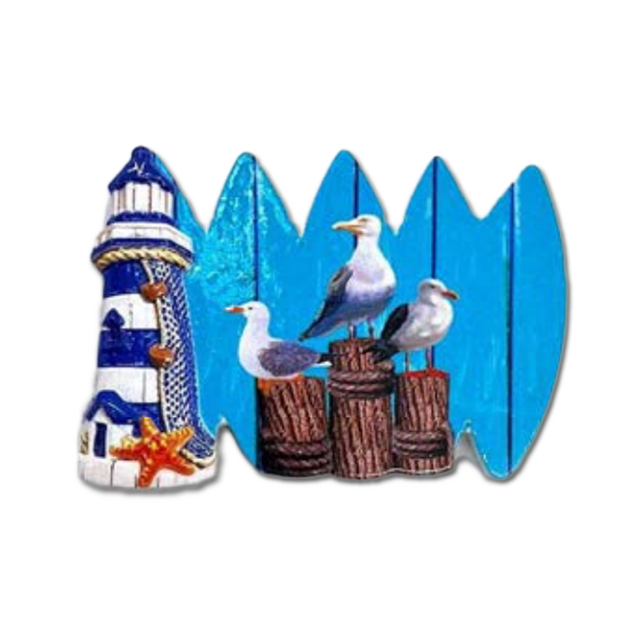 Resin 3D Printing Nautical Seaside Normandy France Souvenirs Normandie Fridge Magnet
