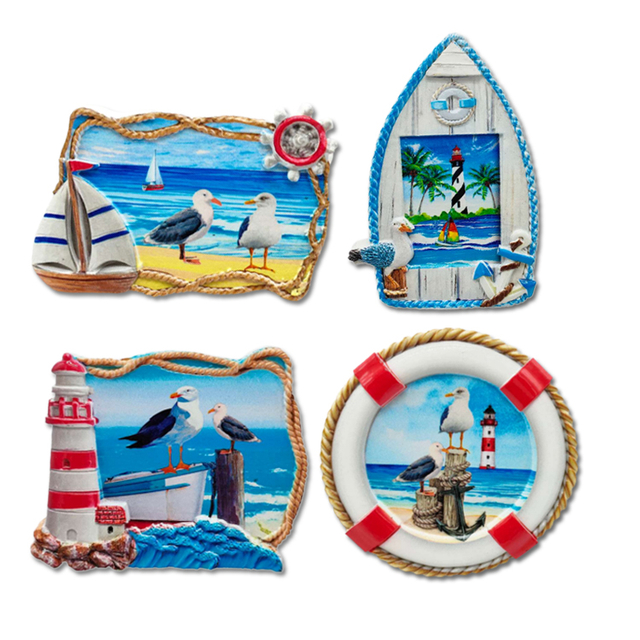 Factory Custom Logo Resin Beach Chair Design Magnet Barcelona Spain Souvenir Sitges Fridge Magnet