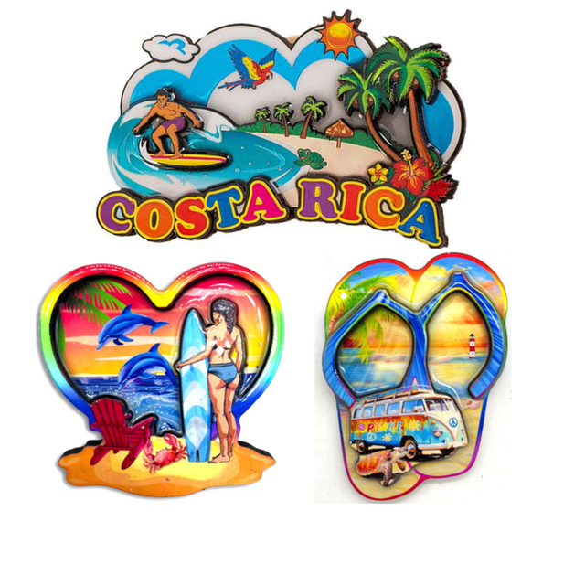 Custom Logo MDF Wood Mexico City Beach Ixtapa Tulum Los Cabos Cabo San Lucas Souvenir Fridge Magnet