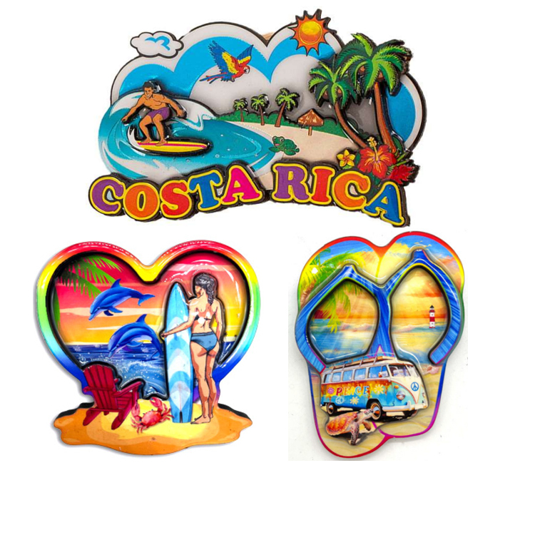 Custom Logo MDF Wood Mexico City Beach Ixtapa Tulum Los Cabos Cabo San Lucas Souvenir Fridge Magnet