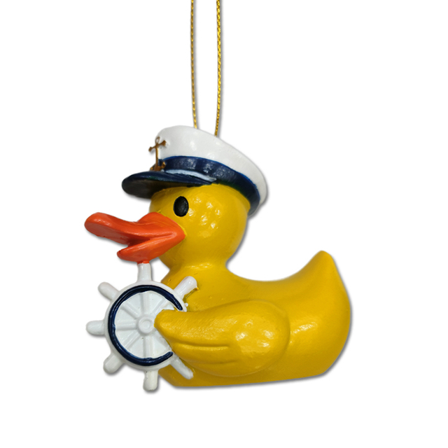 Wholesale Custom Personalized Xmas Souvenir Gift Mini Animal Christmas Hanging Resin Christmas Duck Ornament