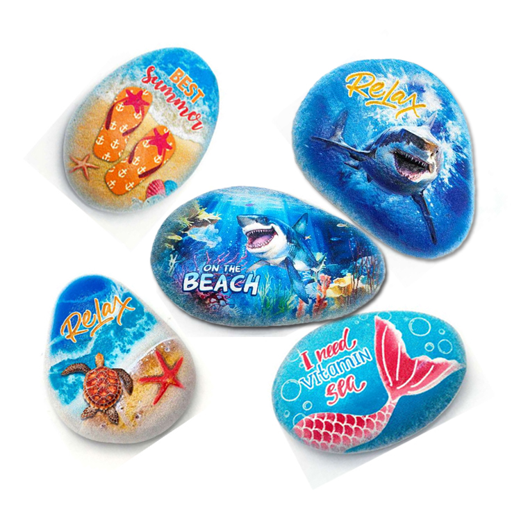 Factory Custom logo Resin Printing Magnet Sea Life Ocean Beach Souvenir Crab Fridge Magnet