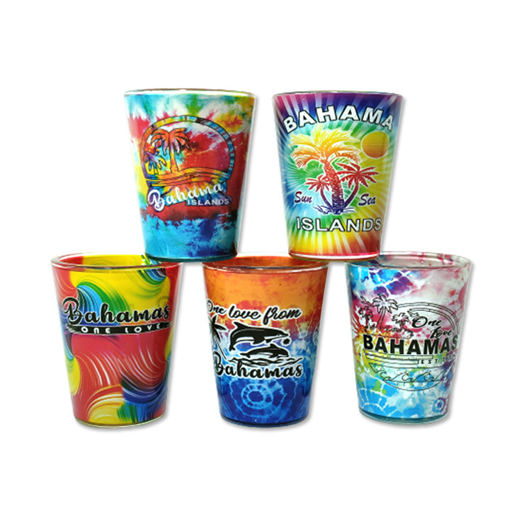 Custom logo 1.5oz Travel Gift Ecuador Shot Glasses Souvenir Colombia Shot Glasses