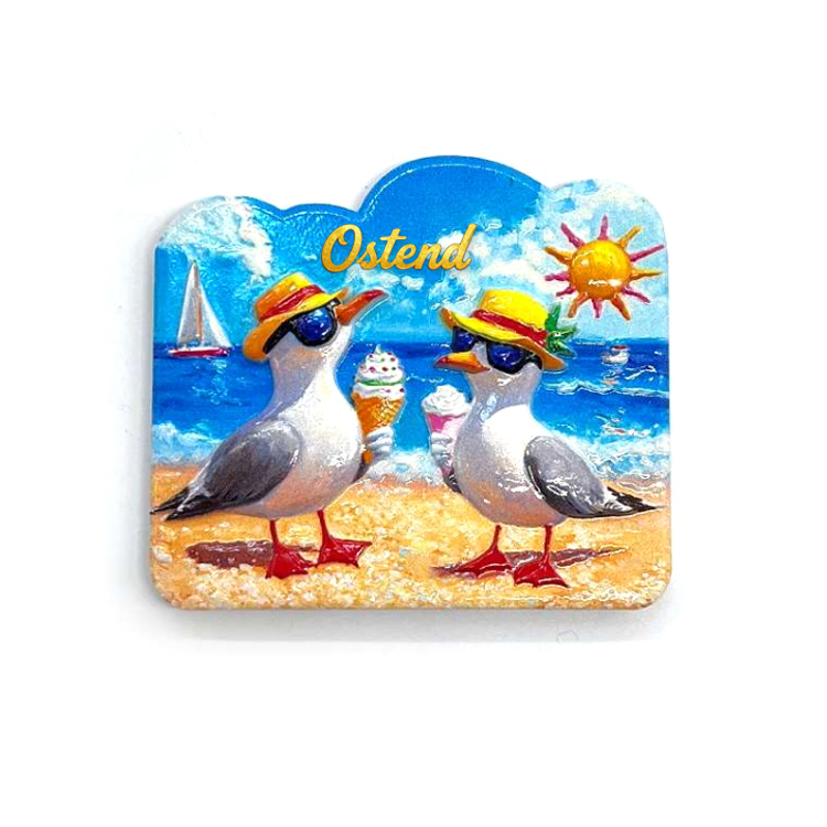 Custom Logo Resin Printing Nice France Souvenir Cote d Azur Fridge Magnet