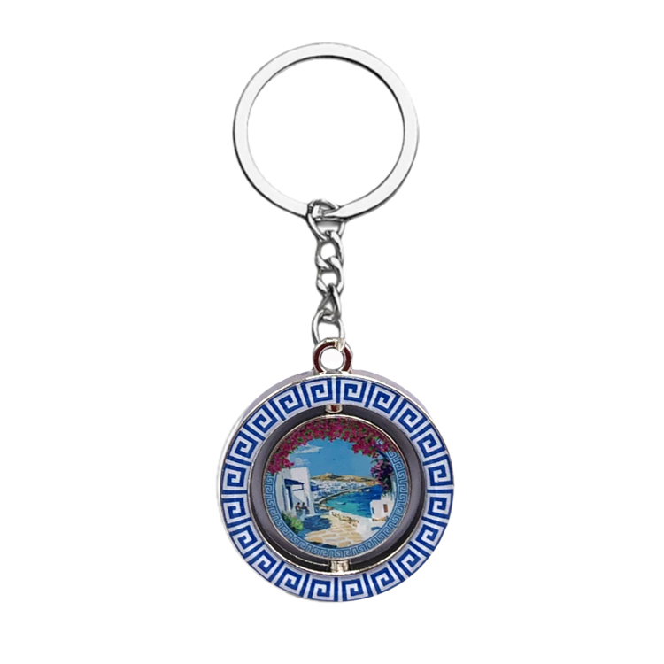 Custom Logo Metal Bear Keychain I Love Montenegro Souvenir Keychain