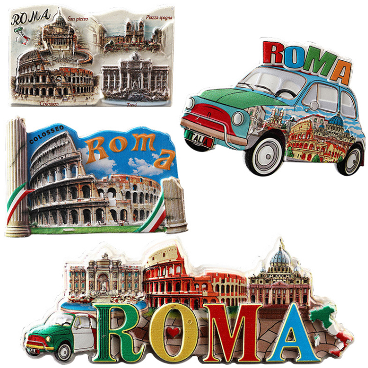 Custom Logo Resin 3D Country City Tourist Souvenir Fridge Magnet