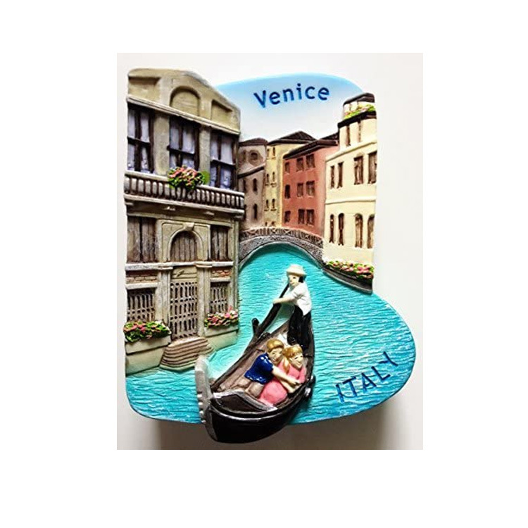 Factory Cheap Custom Resin 3D Tourist Italy Venice Souvenir Fridge Magnet