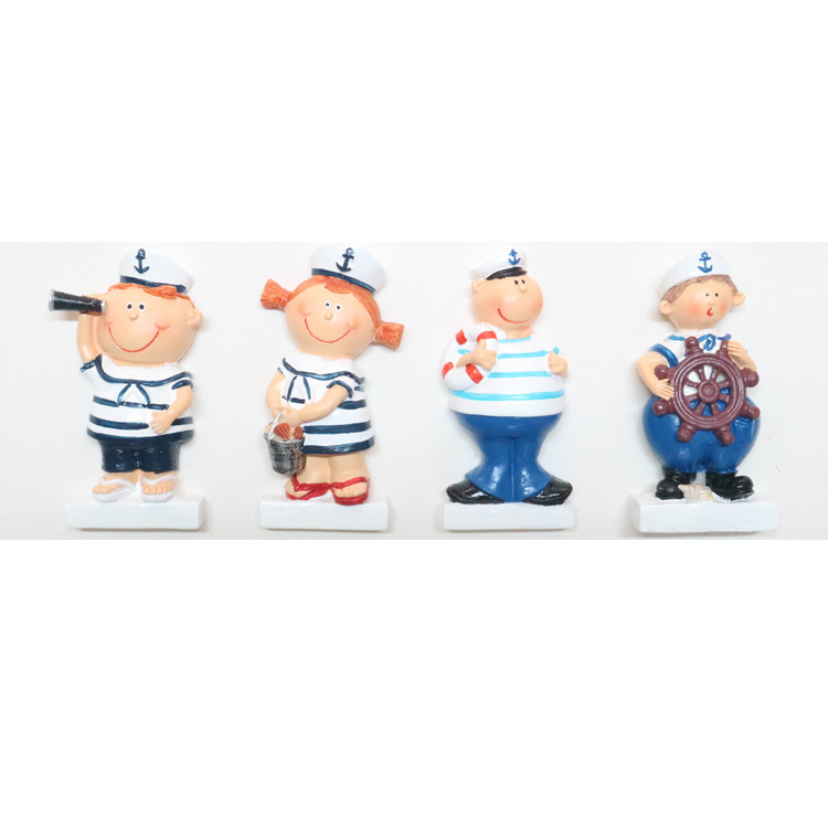 Factory Custom Resin Nautical Tourist Souvenir Captain Sailor Fridge Magnet