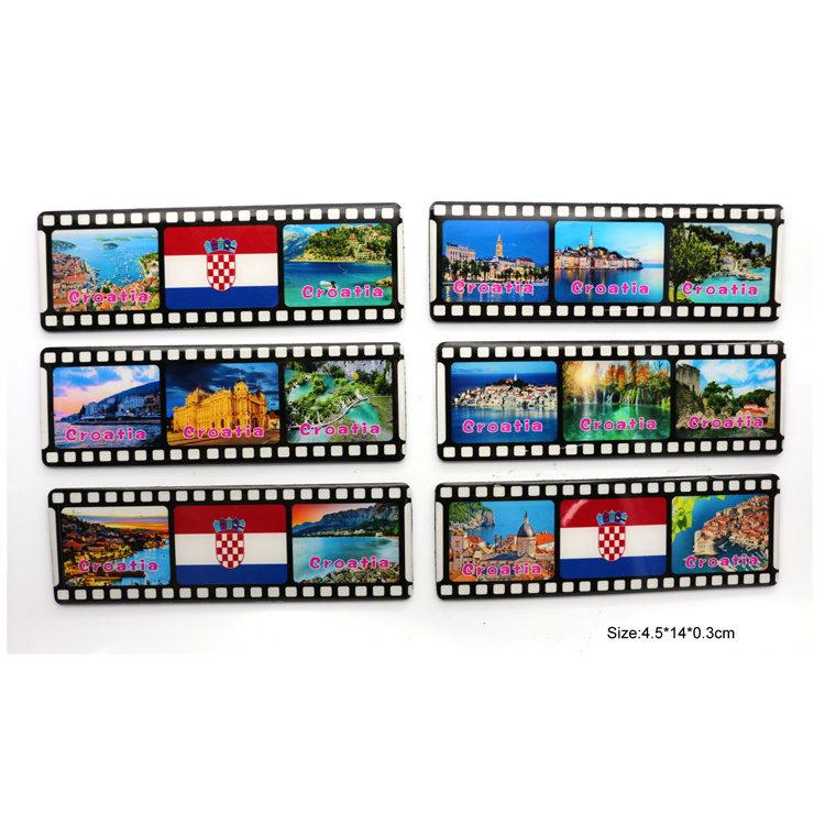 Custom Film Design Travel Croatia Souvenir Epoxy Fridge Magnet