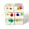 Wholesale Tourist Souvenir Gift Acrylic Crystal Resin Dried Flower Paperweight for Home Table Decor