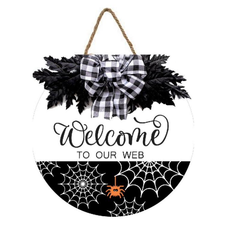 Seasonal Holiday Wall Hanging Decoration Wooden Welcome Sign for Front Door