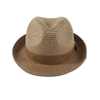 Wholesale Panama Fedora Straw Hat Men Beach Straw Caps with Custom Logo