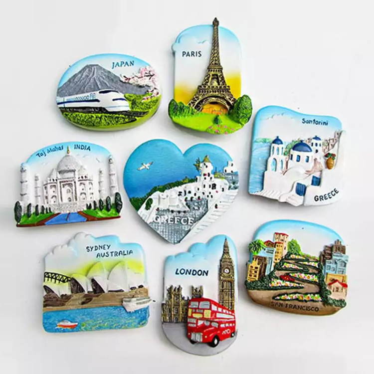 Customized Resin Country Tourist Qatar Saudi Arabia Bahrain Souvenir Fridge Magnets