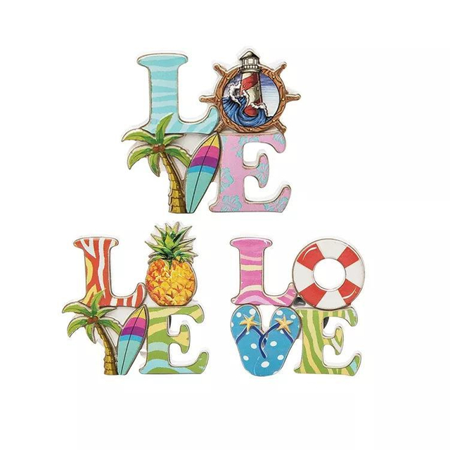 Factory Customized Resin UV Printing Fridge Magnet Tropical Caribbean Beach Island Souvenir Gifts