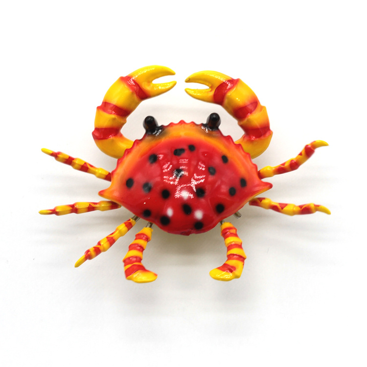 Factory Wholesale Beach Souvenir Bobble Fridge Magnet Crab 3D Sea Animal Magnets