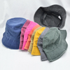 Wholesale Custom Logo Washed Denim Cotton Bulk Plain Bucket Hat