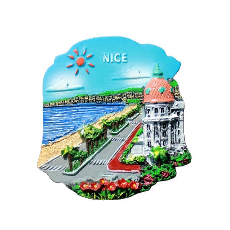 Custom Travel Gift Magnet Resin France City Marseille Cannes Nice Souvenir Fridge Magnet