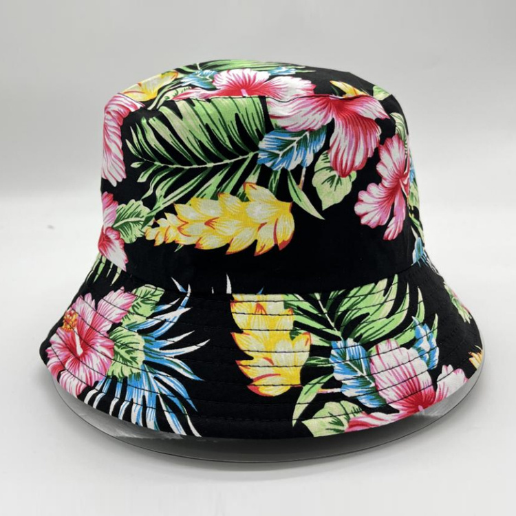 Custom Print Cotton Fancy Summer Beach Sun Stitch Bucket Hat