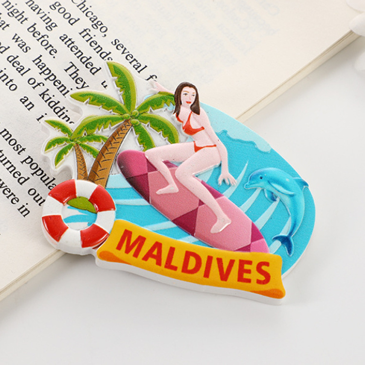 Custom 3D Resin Printing Beach Bikini Souvenirs Sicilia Fridge Magnet