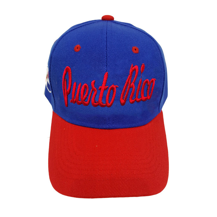 Custom Embroidered Logo Men Women Outdoor Sport Puerto Rico Baseball Cap